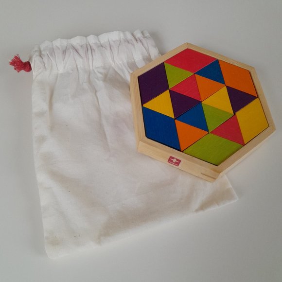 Hape Mini Mixed Shape Geometric Mosaic Puzzle Toy - Picture 7 of 11